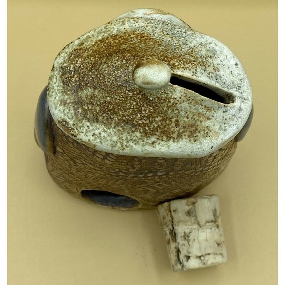 Mahon Art Face Pottery Golfer Wearing Golf Hat Club Signed Bank Big Cork - Picture 6 of 11